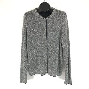 Eileen Fisher Organic Linen Blend Snap Front Cardigan Women's XL Career Casual